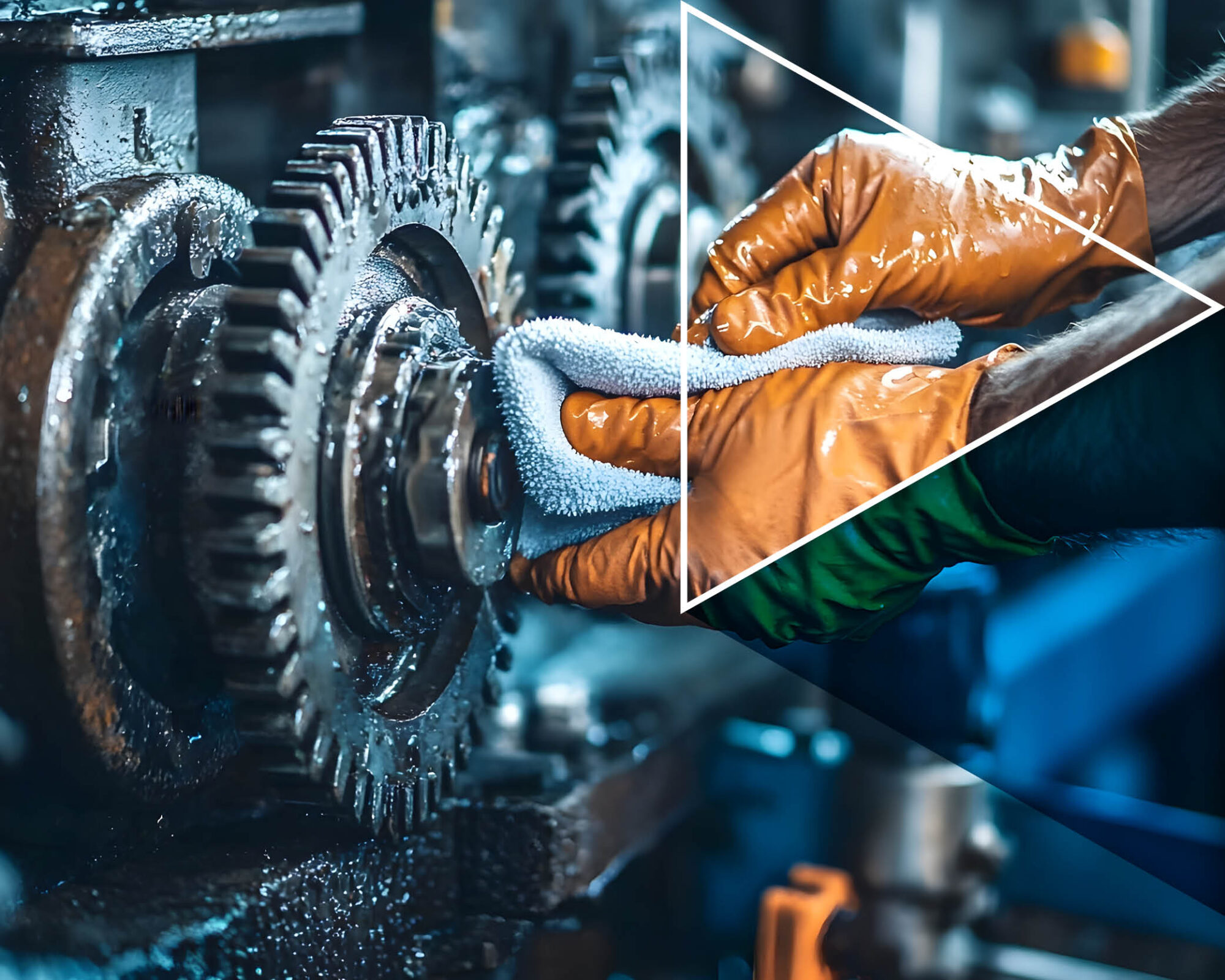 Dergeasing an industrial machine.